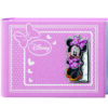 Album Portafoto Minnie Valenti D301 1RA colore rosa per bambina in pelle con placca in argento a tema Minnie Disney. Dimensioni 15x20 cm.