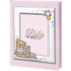 Album Portafoto Valenti Argenti 73556 2RA colore rosa per bambina con cornice in argento con dettagli orsetto. Dimensioni album 20x25 cm e cornice 9X13 cm.